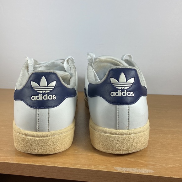 Adidas Superstar 2 Shell Toe Sneakers Navy Blue Stripes Men’s Size 7.5 - Picture 6 of 13